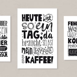 lettering postkartenserie – kunde: edition gollong