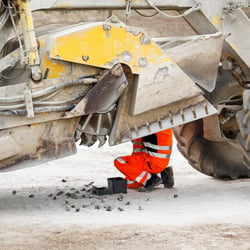 Autobahnbau A72 Bodenstabilisierung