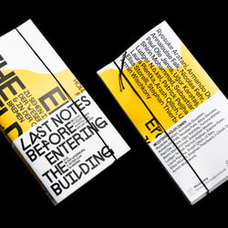 Ausstellungskatalog: Last notes before entering the building