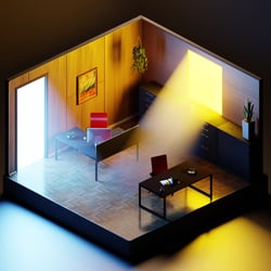 Isometric 3D Interior Visualisierung