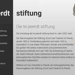Statischer Multipager der te peerdt stiftung in Erftstadt
