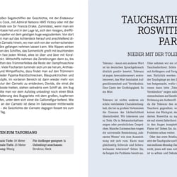Satz-Beispiel eines Tauchreiseführers