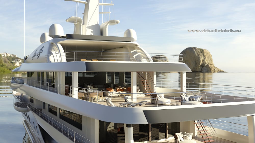 3D Animation für ein Yacht Design