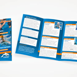 Diverse Infofolder für die Franchise-Partner der Schwimmschule Flipper
