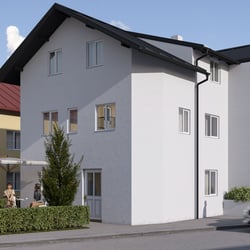 Seitenansicht des Hauses