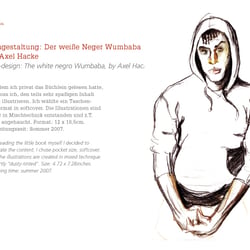 Buchgestaltung (Illustrationen und Text) zu „Der weisse Neger Wumbaba“ von Axel Hacke