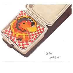 Illustration, Lebensmittelillustration, Dessert, Getränke, Handzeichnung, Alkoholmarker, Grußkarte, Print