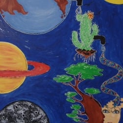 Element Wasser 70×100cm in Öl/Acryl