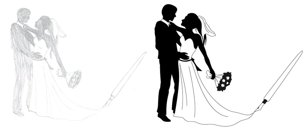 Illustration – Brautpaar