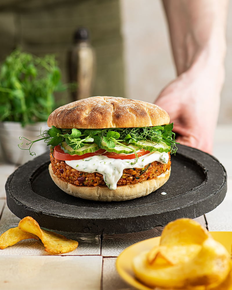 Zucchini Paprika Bulgur Burger