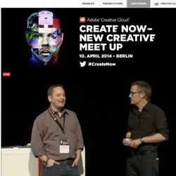 My keynote speach at the Adobe Create Now Event in Berlin, was followed by a short interview.