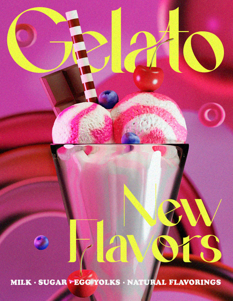 Gelato – 3D Modeling / Poster design