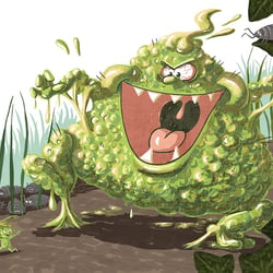 Kinderbuchillustration „Pim, der Popel – Die Reise ins Schnottaland“