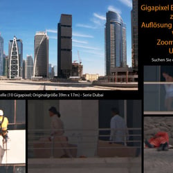 Dubai Marina Baustelle – 10 Gigapixel; Originalgröße 39m x 17m