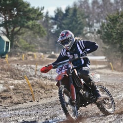 Amanda on the racing track