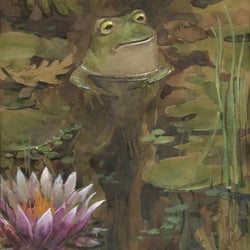Frosch im Teich, persönliche Arbeit