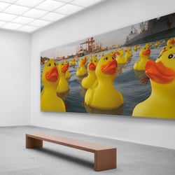 Quietscheentchen im Hafen – Bildmontage