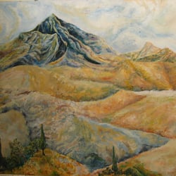 Acryl Landschaft 1988