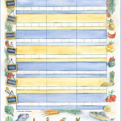 Illustrierter Speiseplan