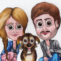 CARTOON mit Tusche und Polychromos