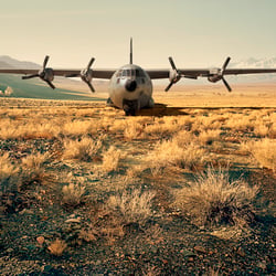 Yellow Grass w Aircraft