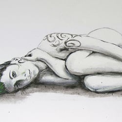 Tusche auf Leinwand
