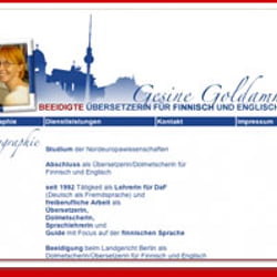 Ausschnitt Startseite von www.gold-ammer.de