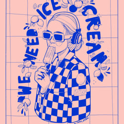 Line Art // „We Need Ice Cream“