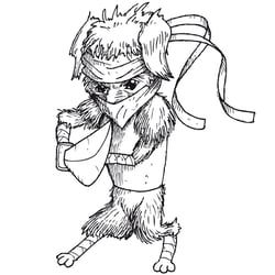 Momo als Ninja