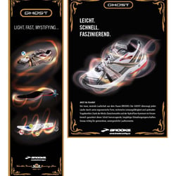 Anzeigen zur Einführung des Brooks Laufschuhs „Brooks Ghost“