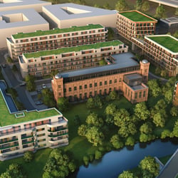 Architekturvisualisierung Außen – Wettbewerb Studenten Campus Berlin von VISUALIMPRESSION