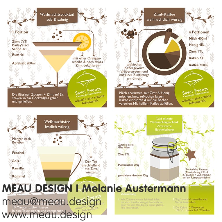 Savci Events Infografiken als Weihnachtskampagne / Social Media Content