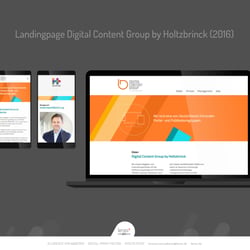 Landingpage Digital Content Group by Holtzbrinck (2016)