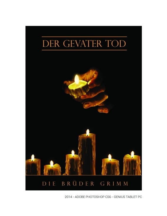 Book cover proposal for : Godfather Death – Grimm Brothers