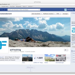 airFreshing.com – Facebook Fanpage des Outdoor-Olinemagazins