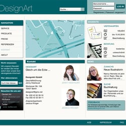 Entwurf für eine Webseite einer Werbeagentur