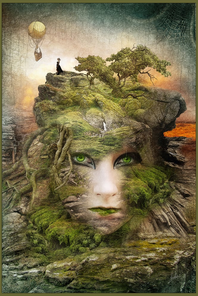 Plakat und Leinprintgestaltung „Mutter Natur“