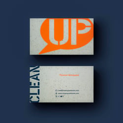 Cleanup Network  Visitenkarte aus Graspapier