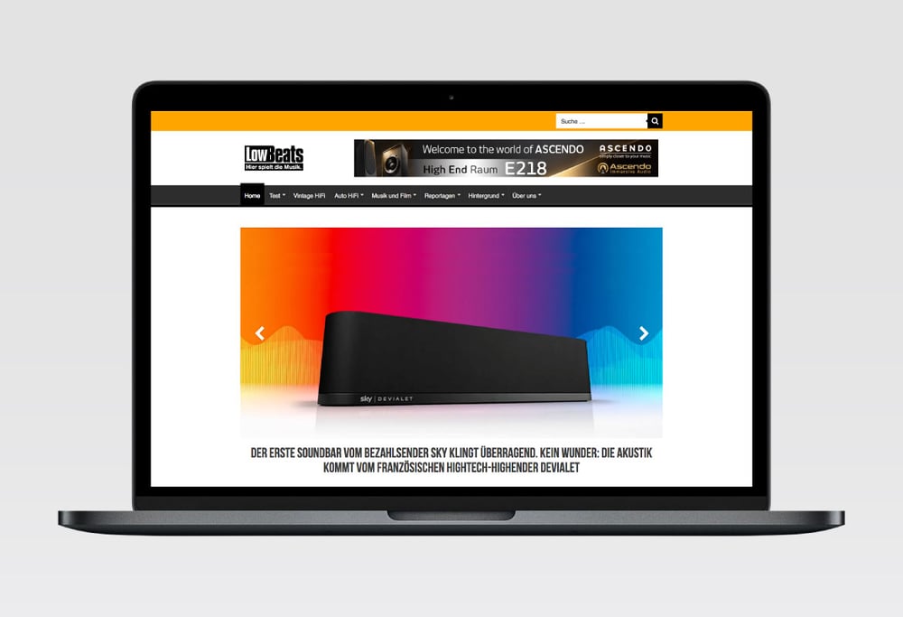 Webdesign / Kunde: LowBeats Verlag GmbH, München