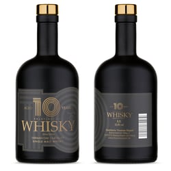 Gestaltung von 10-Jahres-Wisky-Etikett_Destillerie-Thomas-Sippel (Pfalz)