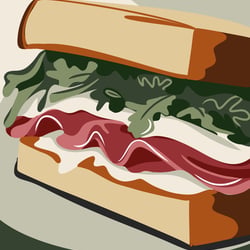 Flat Illustration Sandwich