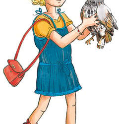 Mädchen mit Eule