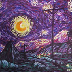 Starry Night Vale, Acryl auf Leinwand