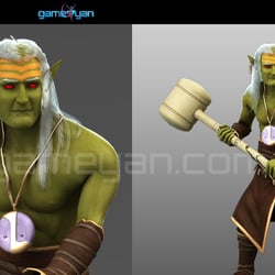 3D Norkman Существо Анимация персонажей