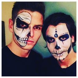 Skull-Make-up,  Halfskull