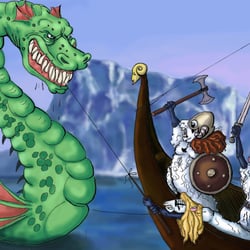 The serpent of Midgard (Hevy Metal Cartoon)