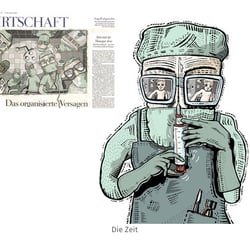 Illustration zum einem medizinischen Thema (Ärzte-Spezial) für „Die Zeit, von Niels Schröder.
