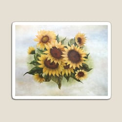 Sonnenblumenmotiv auf Magnet