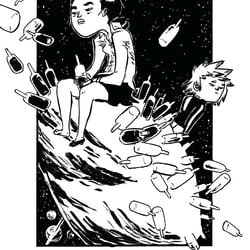 Auf dem nächsten Planeten lebte eine Trinkerin.