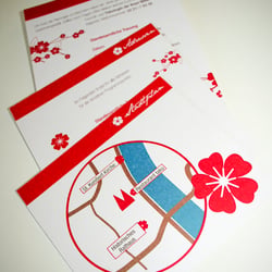Pocket Fold Einladung „Flower“